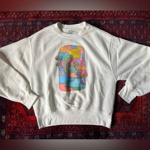 Super cute mushroom crewneck sweatshirt